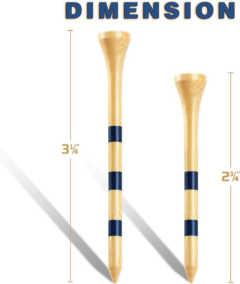 CHAMPKEY Premium Bamboo Golf Tees Pack of 170-120 Pcs Long Tees with 50 Pcs Short Tees Assorted Pack - Friendly Biodegradable Material Golf Teeï¼ˆ3-1/4"ï¼‰ - Image 5
